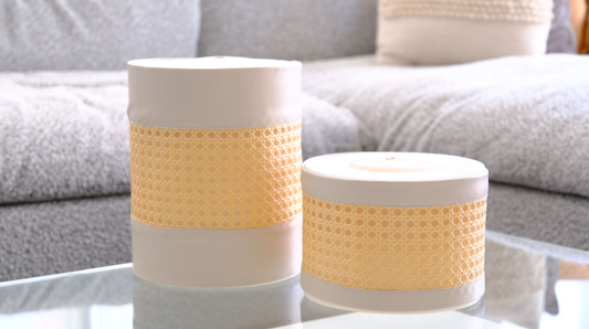Set de velas ratán
